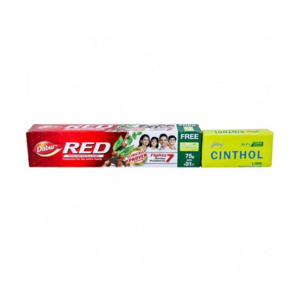 Godrej Soap Cinthol Lime Free With Dabur Red Paste 200 Gm